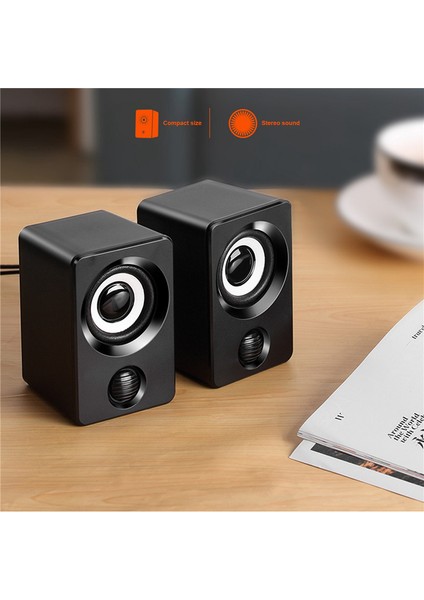 USB Mini Küçük Hoparlör Bilgisayar Ses Stereo Subwoofer Hoparlör Ev Dizüstü Masaüstü Bilgisayar Için Kablolu Masaüstü Hoparlör (Yurt Dışından)