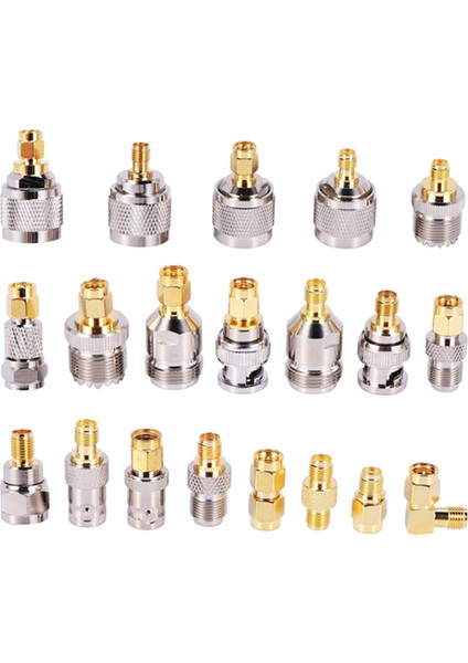 Sma - Sma Bnc Nf Uhf Tipi Konnektör Kitleri Rf Adaptörü 20 Tipi, Sma Dişi - F Erkek, Sma Dişi - F Dişi (Yurt Dışından)