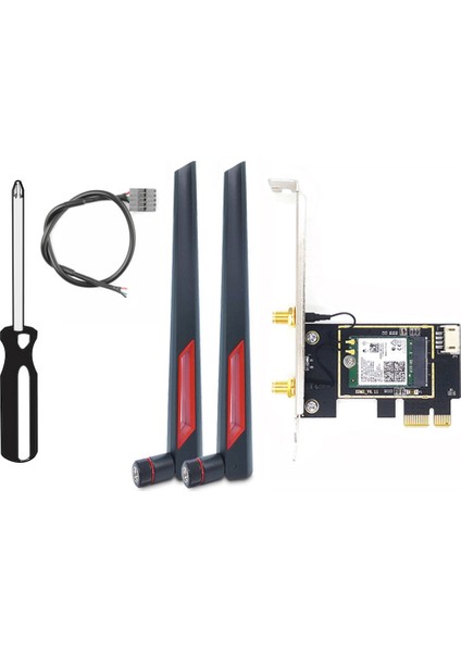 Wifi 7 BE200 Pcie Kablosuz Wifi Kartı + 10DB Anten Bt5.4 Tri Band 2.4g/5g/6ghz WIN11 Için Kablosuz BE200 Ağ Kartı (Yurt Dışından)