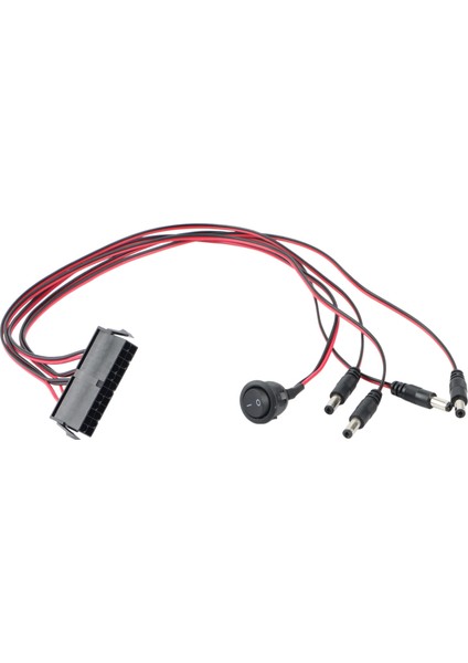 Anakart Atx/eps 24PIN - 12V Dc 5.5x2.1mm Adaptör Kablosu 50CM Güç Kaynağı Jumper Başlangıç ile Açma/kapama Anahtarı (Yurt Dışından)