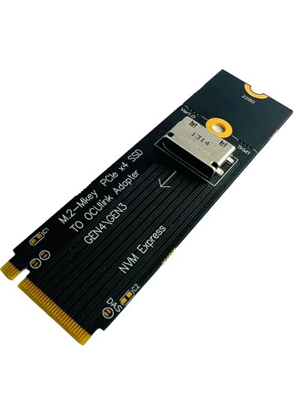 M.2 Nvme - U.2 Oculink SFF-8612 Adaptörü Pcı-E Ngff Çok Fonksiyonlu Kolaylık Adaptörü Gen4 (Yurt Dışından)
