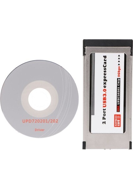 Pci-E Pci Express'ten USB 3.0'a 2 Bağlantı Noktalı 34 mm Expresscard Kart Dönüştürücü Adaptör (Yurt Dışından)