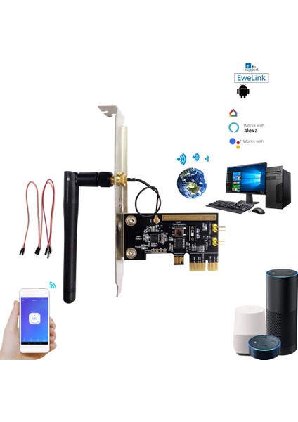 Wifi Kablosuz Akıllı Anahtar Röle Modülü Mini Pcı-E Masaüstü Anahtar Kartı Yeniden Başlatma Anahtarı Açma/kapama Pc Uzaktan Kumanda (Yurt Dışından) fiyatları