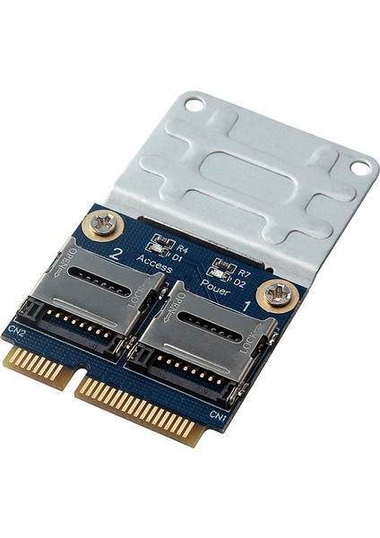 Dizüstü Bilgisayar Için 2 SSD HDD Çift Mikro Sd Sdhc Sdxc Tf'den Mini Pcıe Hafıza Kartı Okuyucu Mpcıe'ye 2 Mini Sdcards Mini Pci-E Adaptörü (Yurt Dışından)
