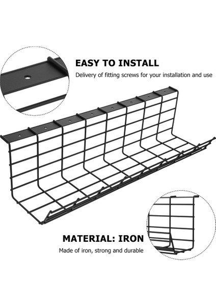 Masa Altında Kablo Yönetim Tepsisi Tel Kablosu Güç Şeridi Adaptörü Organizatör Kablo Tepsisi Ofis Masaüstü Için Kabloları Gizlemek Için (Yurt Dışından) modelleri