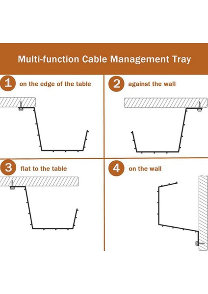 Masa Altında Kablo Yönetim Tepsisi Tel Kablosu Güç Şeridi Adaptörü Organizatör Kablo Tepsisi Ofis Masaüstü Için Kabloları Gizlemek Için (Yurt Dışından) indirimleri