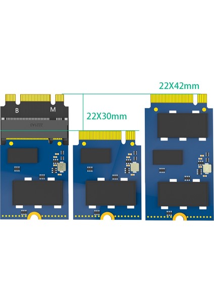 M.2 Nvme M-Key B+M 2230 Ila 2242 Uzatma Adaptörü Braketleri SSD Katı Sabit Disk Dönüştürücü Çerçeve Masaüstü Bilgisayar Için (Yurt Dışından)