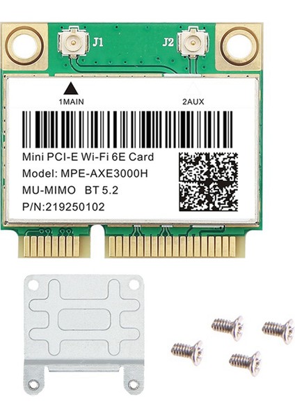 Wifi 6e -AXE3000H Mini Pcı-E Wifi Kartı Bluetooth 5.2 AX210 Ağ Kartı 802.11AX/AC Kablosuz Adaptör (Yurt Dışından)