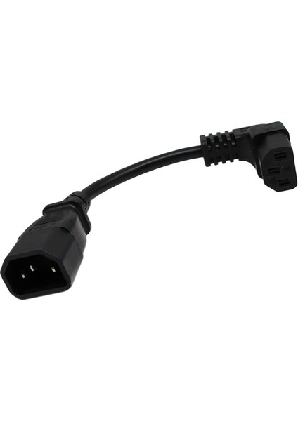 18CM Iec 320 90 Derece C13 3 Pin Dişi C14 3 Pin Erkek Pdu Güç Kaynağı Uzatma Kablosu Bilgisayar Için LED Hdtv Monitör ve Tarayıcı (Yurt Dışından)