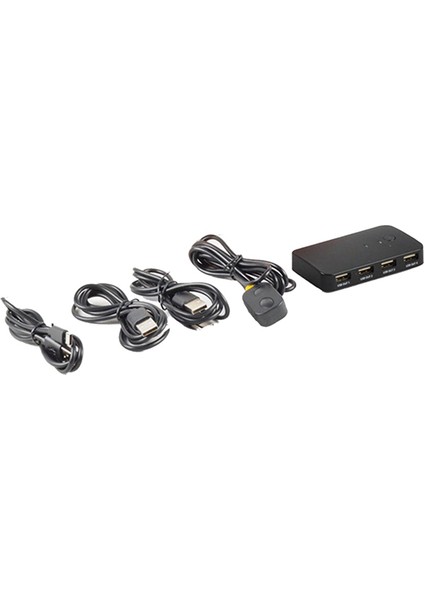Kvm Switcher USB Switcher Paylaşılan Denetleyici Hub Adaptörü USB 2 Giriş 4 Çıkış Dizüstü Bilgisayar Yazıcı Klavye Fare Monitör (Yurt Dışından)