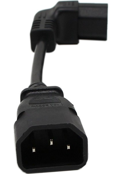18CM Iec 320 90 Derece C13 3 Pin Dişi C14 3 Pin Erkek Pdu Güç Kaynağı Uzatma Kablosu Bilgisayar Için LED Hdtv Monitör ve Tarayıcı (Yurt Dışından)