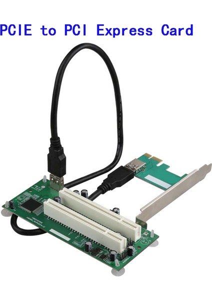 Masaüstü Pcı-Express Pcı-E - Pcı Adaptör Kartı Pcıe - Çift Pci Yuvası Genişletme Kartı USB 3.0 Ek Kart Dönüştürücü (Yurt Dışından)