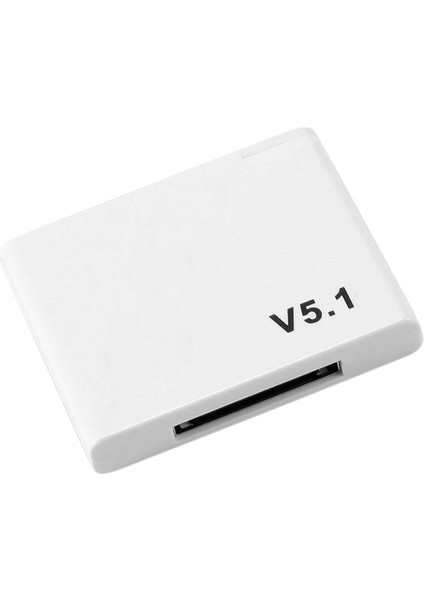 30 Pin Bluetooth 5.1 Ses Alıcısı A2DP Müzik Mini Kablosuz Adaptör Için 30PIN Jack Analog Hoparlör Beyaz (Yurt Dışından)