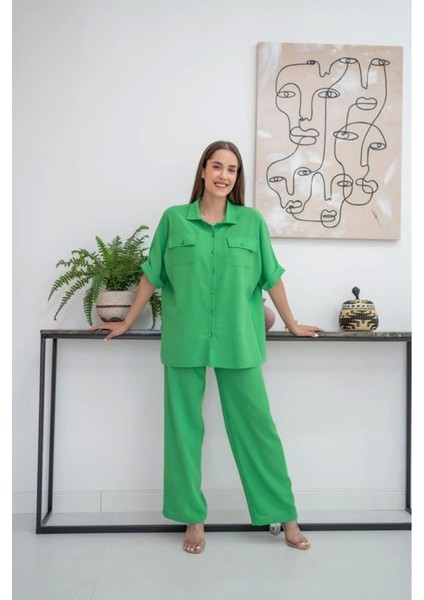 Yeşil Gömlek ve Pantolon Takım