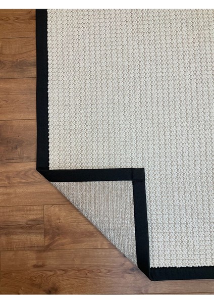 Kumaş Bordür Bej Bukle Siyah Bordür Halı Salon Koridor Mutfak Çocuk Odası Halısı Kilim S263 modelleri