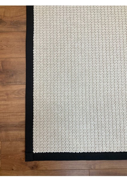 Kumaş Bordür Bej Bukle Siyah Bordür Halı Salon Koridor Mutfak Çocuk Odası Halısı Kilim S263 fırsatları