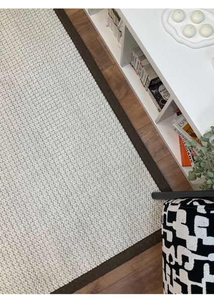 Kumaş Bordür Bej Bukle Siyah Bordür Halı Salon Koridor Mutfak Çocuk Odası Halısı Kilim S263 indirimleri