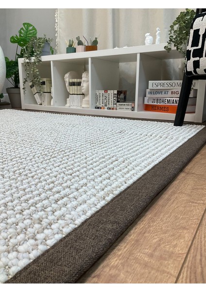 Kumaş Bordür Bej Bukle Siyah Bordür Halı Salon Koridor Mutfak Çocuk Odası Halısı Kilim S263 fiyatları