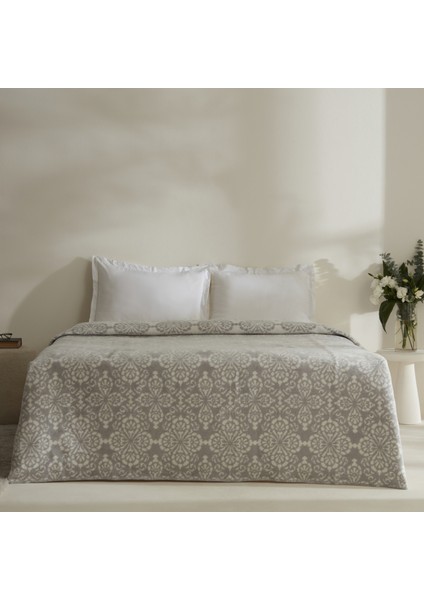 Elvira Tek Kişilik Akrilik Battaniye Açık Gri