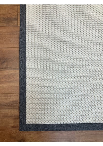 Kumaş Bordür Bej Bukle Siyah Bordür Halı Salon Koridor Mutfak Çocuk Odası Halısı Kilim S263 fırsatları