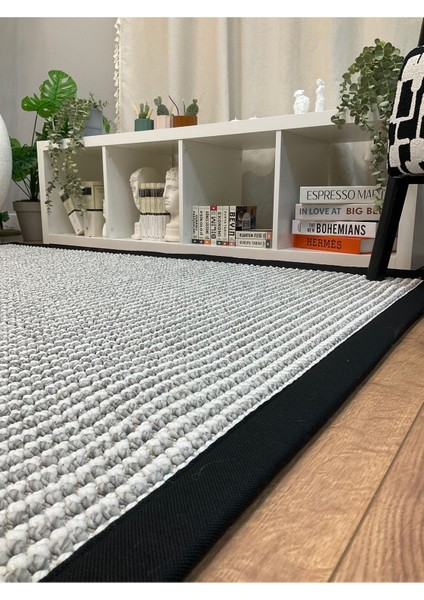 Kumaş Bordür Bej Bukle Siyah Bordür Halı Salon Koridor Mutfak Çocuk Odası Halısı Kilim S263 fiyatları