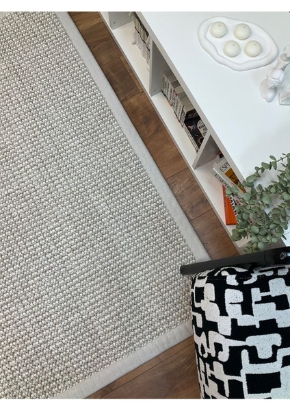 Kumaş Bordür Bej Bukle Siyah Bordür Halı Salon Koridor Mutfak Çocuk Odası Halısı Kilim S263 indirimleri