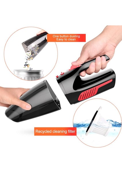 El Süpürgesi, Yüksek Güçlü El Süpürgesi, Li-Ion Pil ile Çalışan Mini Elektrikli Süpürge Şarj Edilebilir Hızlı Şarj, Ev ve Araba Temizliği Için Araba Süpürgesi (Yurt Dışından) indirimleri