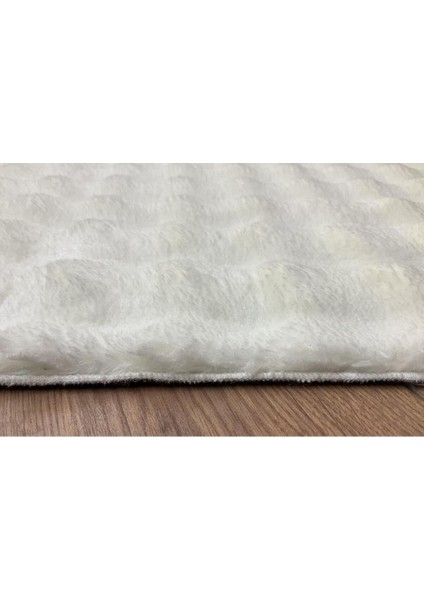 Puffy Bubble Tavşan Tüyü Kaymaz Makinede Yıkanabilir Salon Koridor Mutfak Halı fiyatları