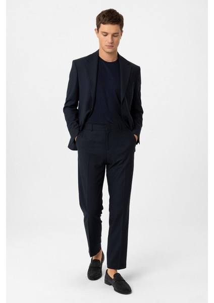 Lacivert Slim Fit Klasik Erkek Takım