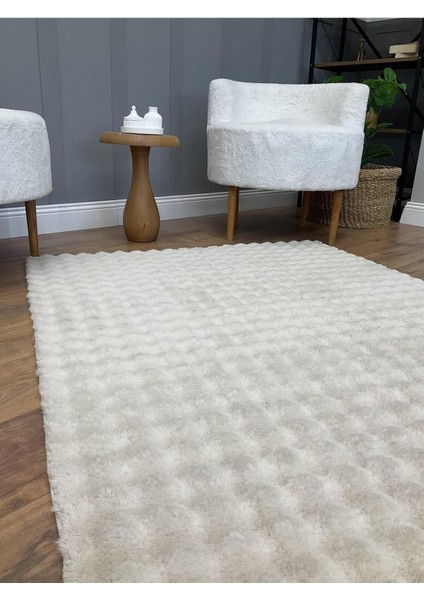 Puffy Bubble Tavşan Tüyü Kaymaz Makinede Yıkanabilir Salon Koridor Mutfak Halı fiyatları