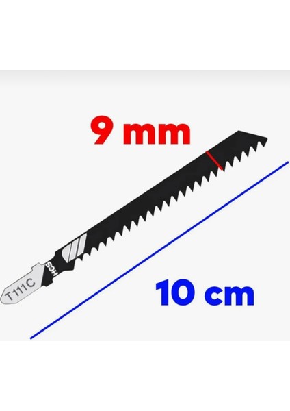 Plastik Ahşap Mdf Kesim Dekupaj Testere Bıçağı Yedek 10 cm Metal Bıçak T111C (5 Adet) fiyatları