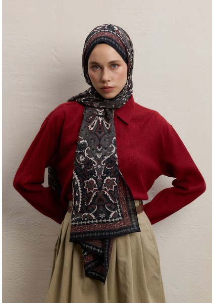 Elegant Desen Şal Siyah fırsatları
