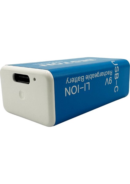 USB Type-C Kablo ile Şarj Edilebilir Lityum Pil 9V – 1000MAH Walkie-Talkie Telsiz Pili