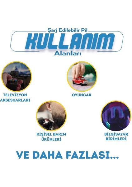 USB Type-C Kablo ile Şarj Edilebilir Lityum Pil 9V – 1000MAH Walkie-Talkie Telsiz Pili