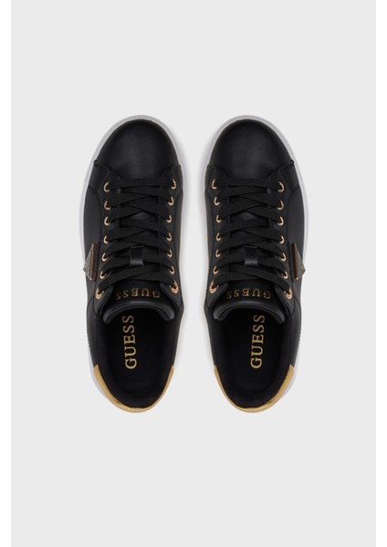 Denesa Deri Karışımlı Logolu Kalın Taban Sneaker Ayakkabı FLJD12LEA12 Bayan Ayakkabı FLJD12 LEA12 Blkgo modelleri