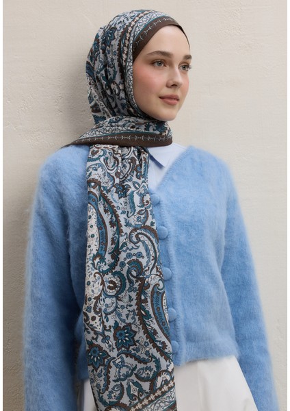 Elegant Desen Şal Kahve modelleri
