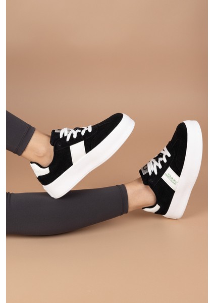 Hampton Kadın Siyah Beyaz Spor Ayakkabı BNI-11241