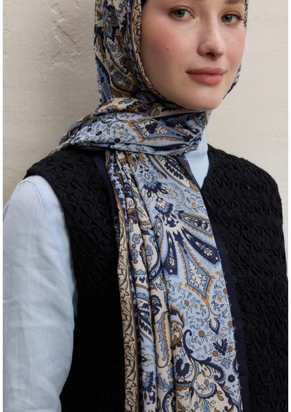 Elegant Desen Şal Mavi fiyatları