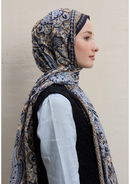 Elegant Desen Şal Mavi fırsatları
