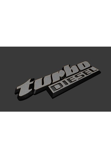 Turbo Dizel Diesel Vw Amblemleri (12CM) - 3D Baskı Retro Otomobil Logoları