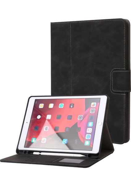 iPad 10.2 2019/2020/2021 Için Buzağı Dokulu Deri Kılıf (Yurt Dışından)