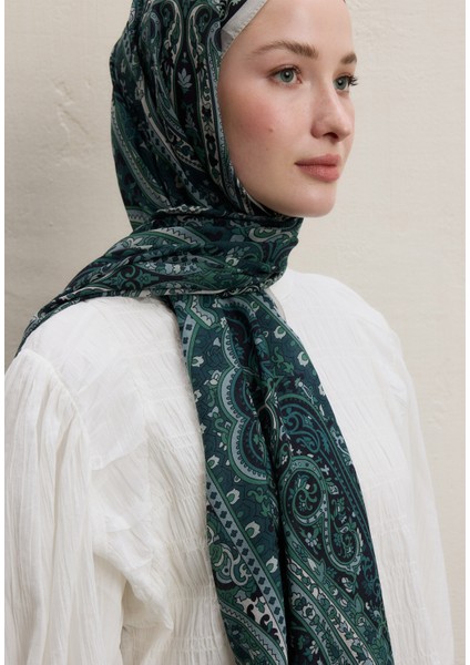 Zaıra Desen Şal Koyu Yeşil fiyatları
