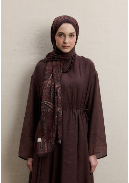 Dark Bohemıan Desen Şal Bordo
