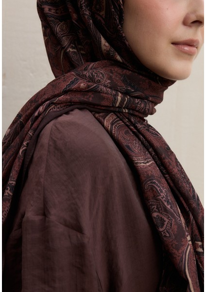 Dark Bohemıan Desen Şal Bordo fırsatları