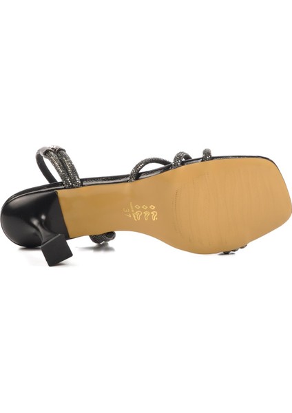 655372 Z Siyah Rugan Taşlı Kadın Topuklu Ayakkabı indirimleri