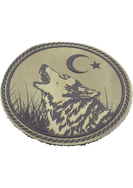 Ay Yıldızlı Kurt Patch 7 cm