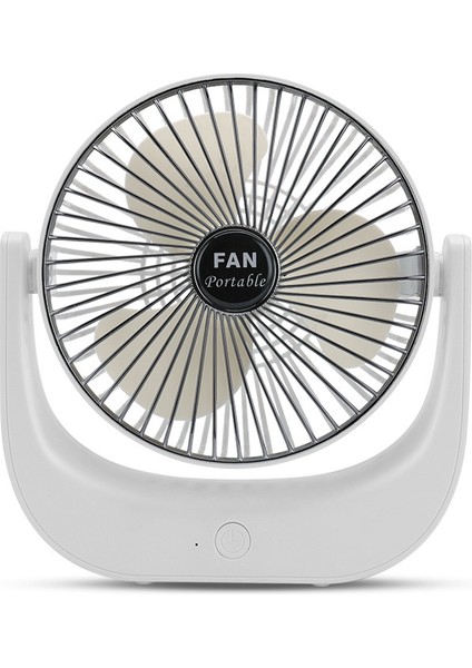 USB Mini El Dilsiz Masaüstü Fan Taşınabilir Elektrikli Yaz Ev Açık Masa Için, Beyaz + Siyah (Yurt Dışından)