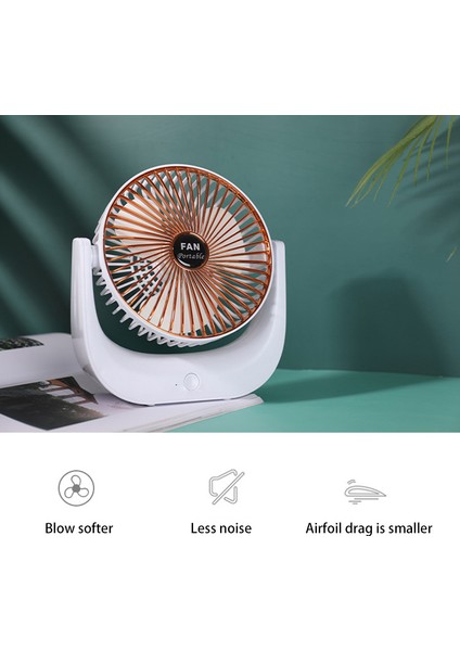 USB Mini El Dilsiz Masaüstü Fan Taşınabilir Elektrikli Yaz Ev Açık Masa Için, Beyaz + Siyah (Yurt Dışından) indirimleri