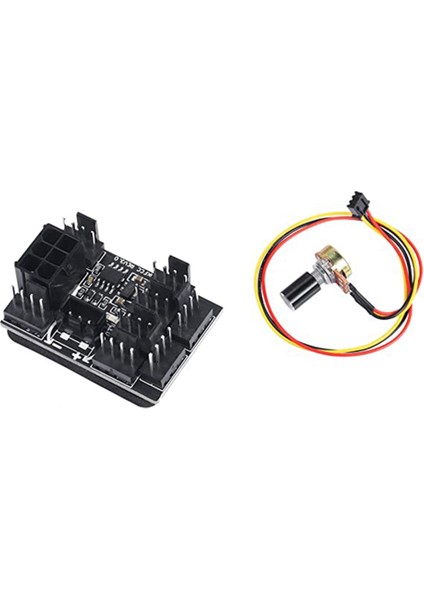 3 Pin 4 Fan Adaptörü Pwm Pc Şasi Soğutma Hub Valisi 8 Yollu Splitter 12 V Hız Kontrol Cihazı 6pin Güç Bağlantı Noktası ile (Yurt Dışından)