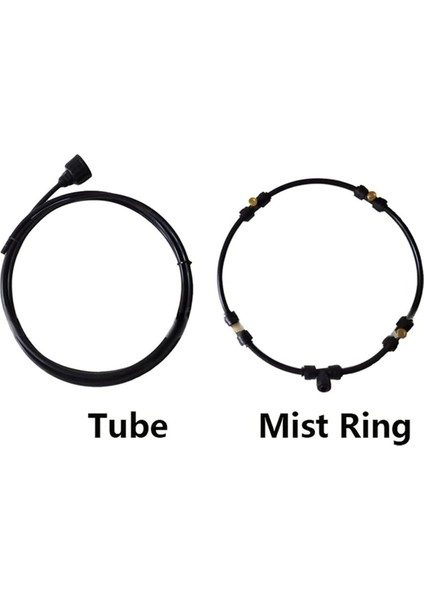 Dış Mekan Sisleme Fanı Kiti, Soğutma Sistemi Için Halka 9.8ft (3 Metre) Hattı, Dış Mekan Soğutma (Siyah) (Yurt Dışından) indirimleri